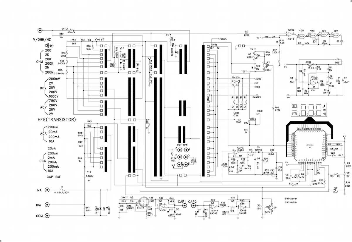 digital multimeter dt9205a schematic diagram