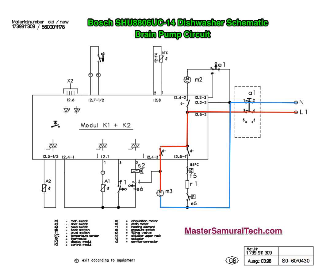 dishwasher circuit diagram