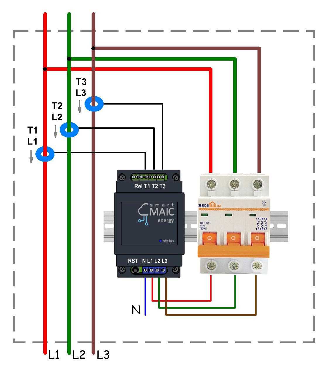 electricity meter circuit diagram