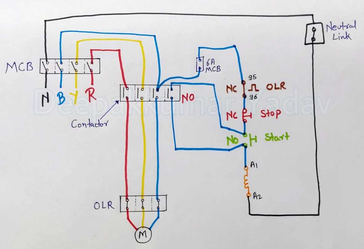 dol starter power circuit diagram dol starter power circuit diagram