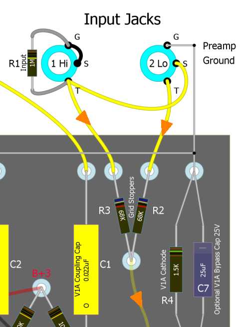 guitar amplifier schematic diagram