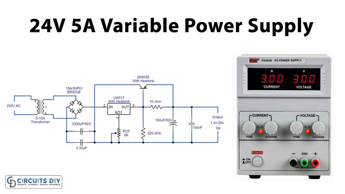 0 24v variable power supply circuit diagram