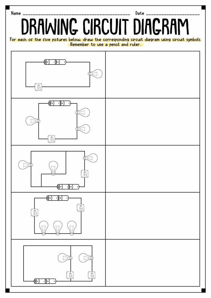 electric circuits worksheets diagrams