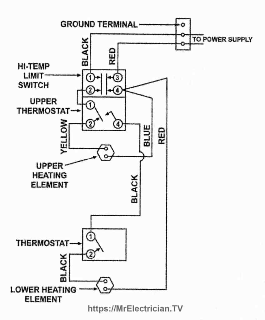 electric heater schematic diagram