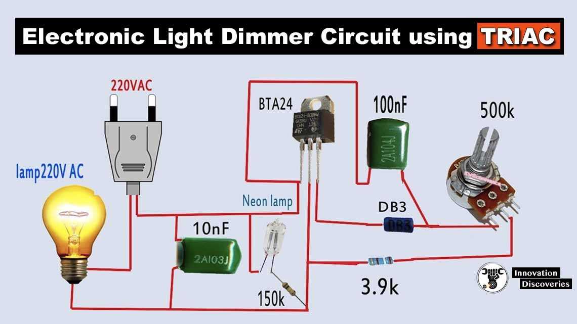 electrical circuit diagram for a typical scr based light dimmer