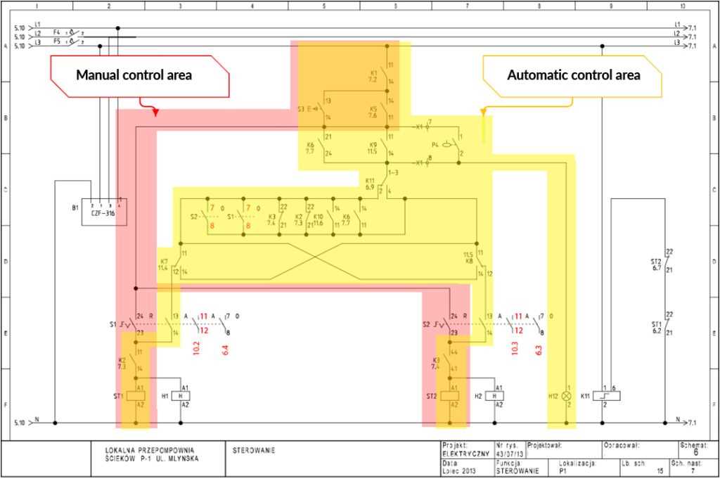 electrical schematic diagram plc panel