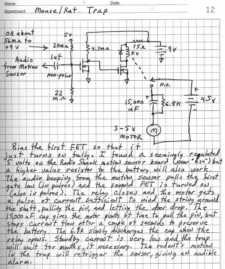 electronic mouse trap circuit diagram