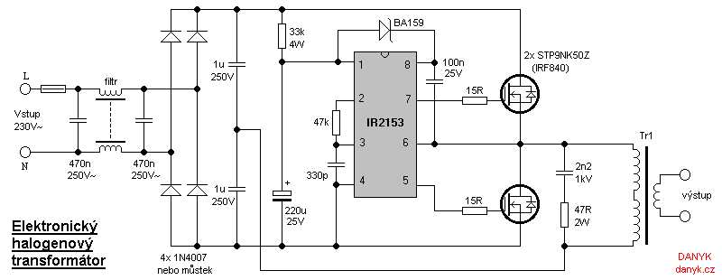 electronic transformer schematic diagram