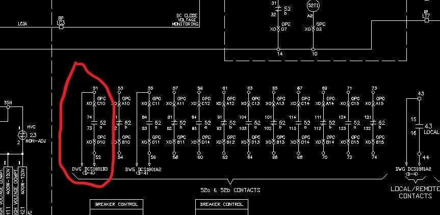 auxiliary contact schematic diagram
