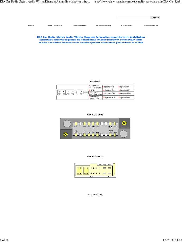 2008 kia optima radio wiring diagram