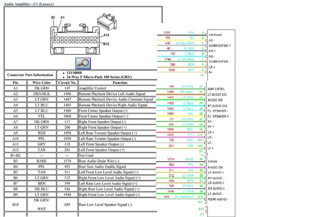 2005 cadillac escalade radio wiring diagram