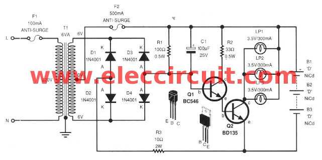 emergency lighting system circuit diagram