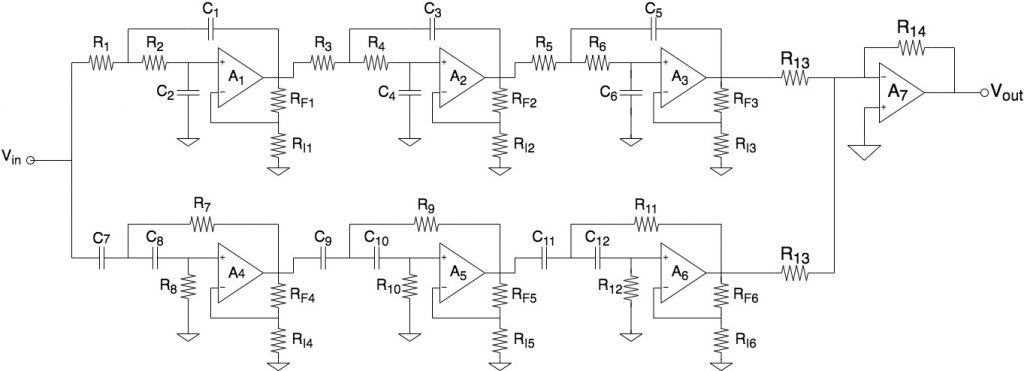 band reject filter circuit diagram