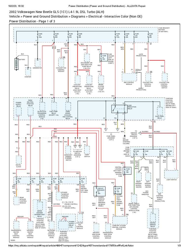 1972 vw beetle starter wiring diagram