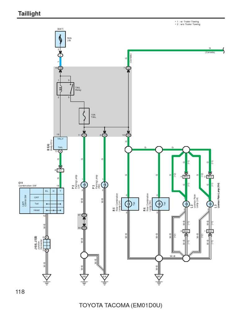 2008 toyota tacoma tail light wiring diagram