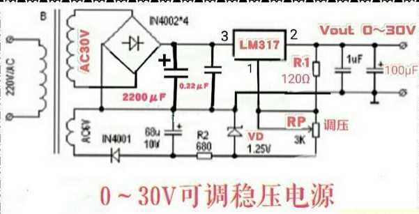 stabilized power supply circuit diagram