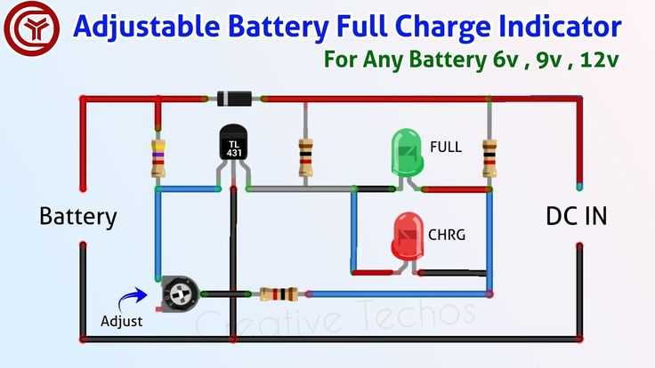 12v battery level indicator circuit diagram