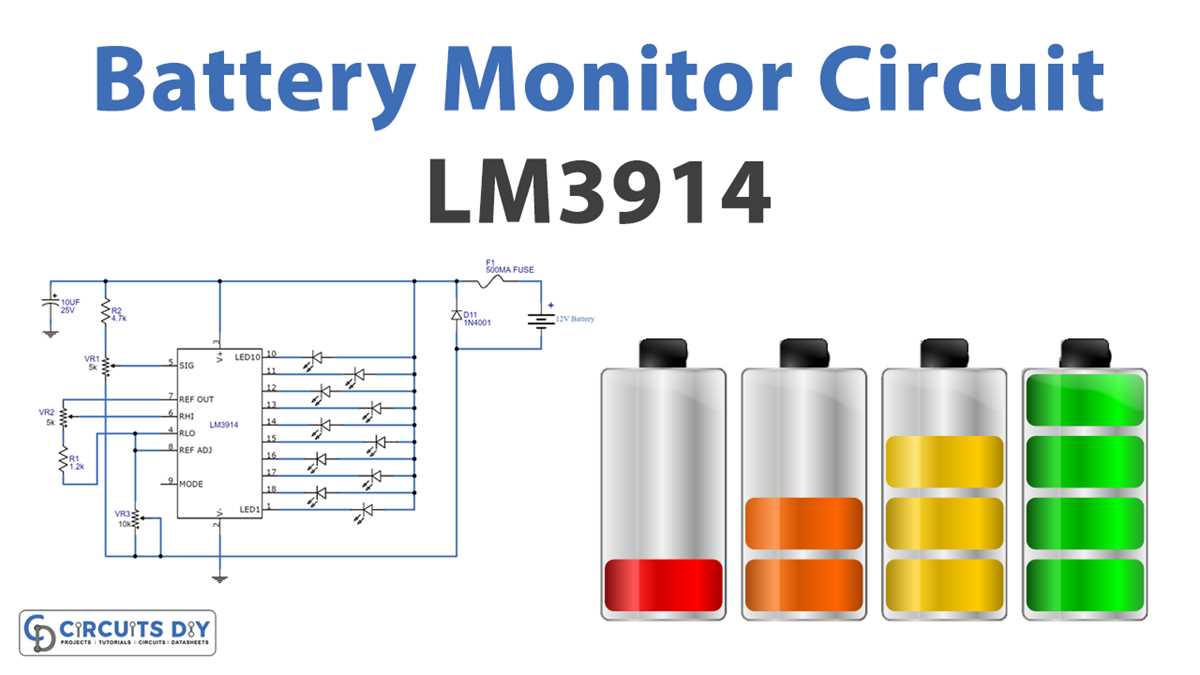 12v battery level indicator circuit diagram