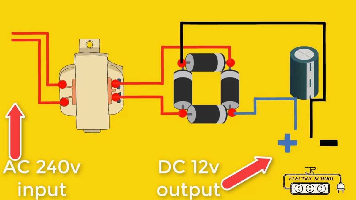 ac to dc converter circuit diagram with transformer