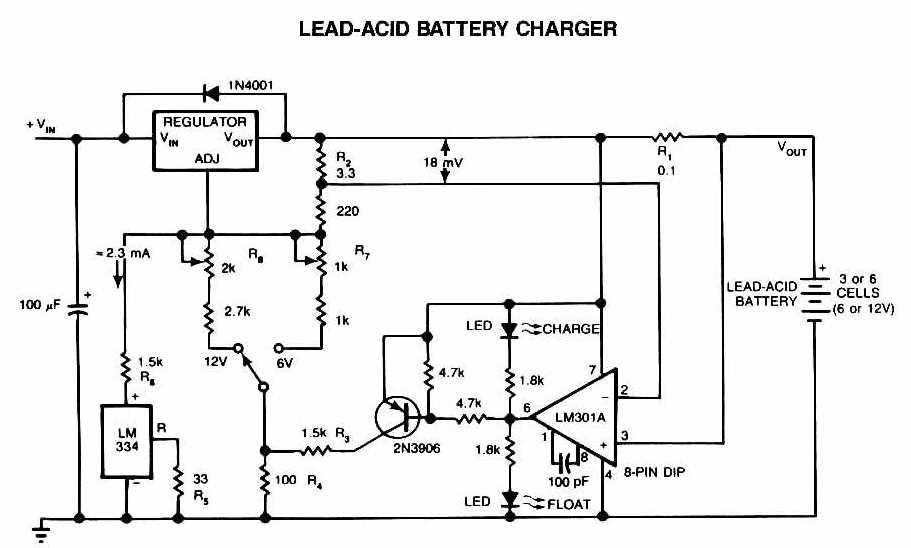 automatic 12v lead acid battery charger circuit diagram