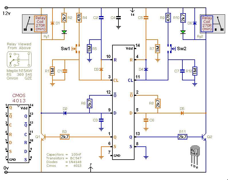4013 circuit diagram