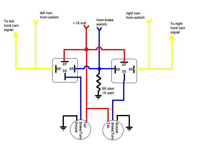 combined brake and turn signal wiring diagram