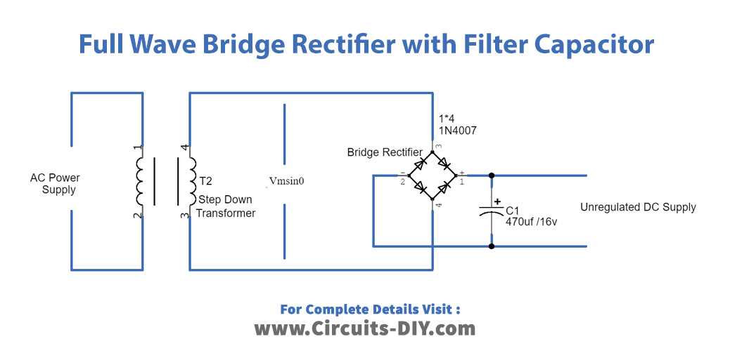 bridge rectifier with filter circuit diagram bridge rectifier with filter circuit diagram