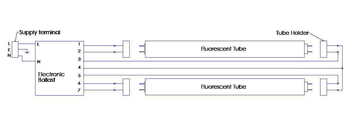 fluorescent lighting wiring diagram