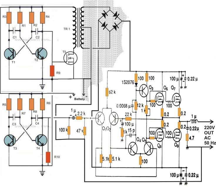 5kw inverter schematic circuit diagram