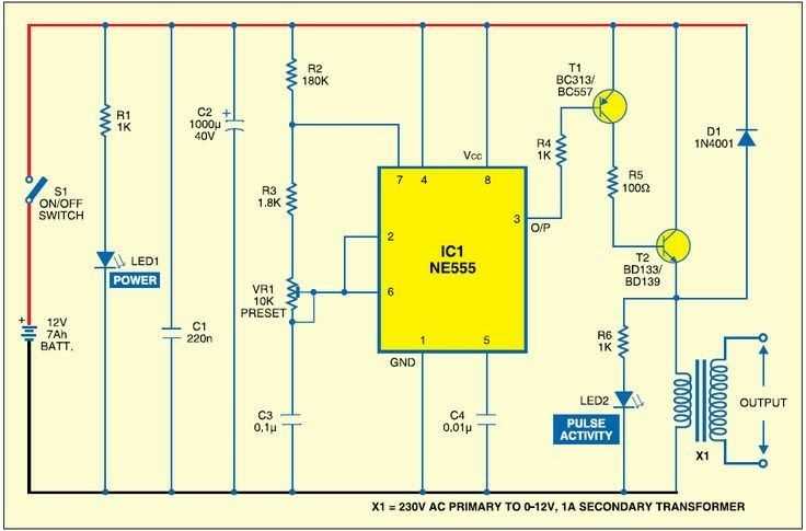 fence charger circuit diagram
