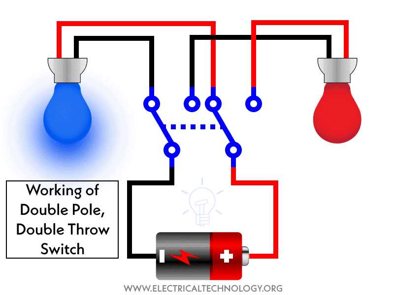 single pole double throw switch wiring diagram