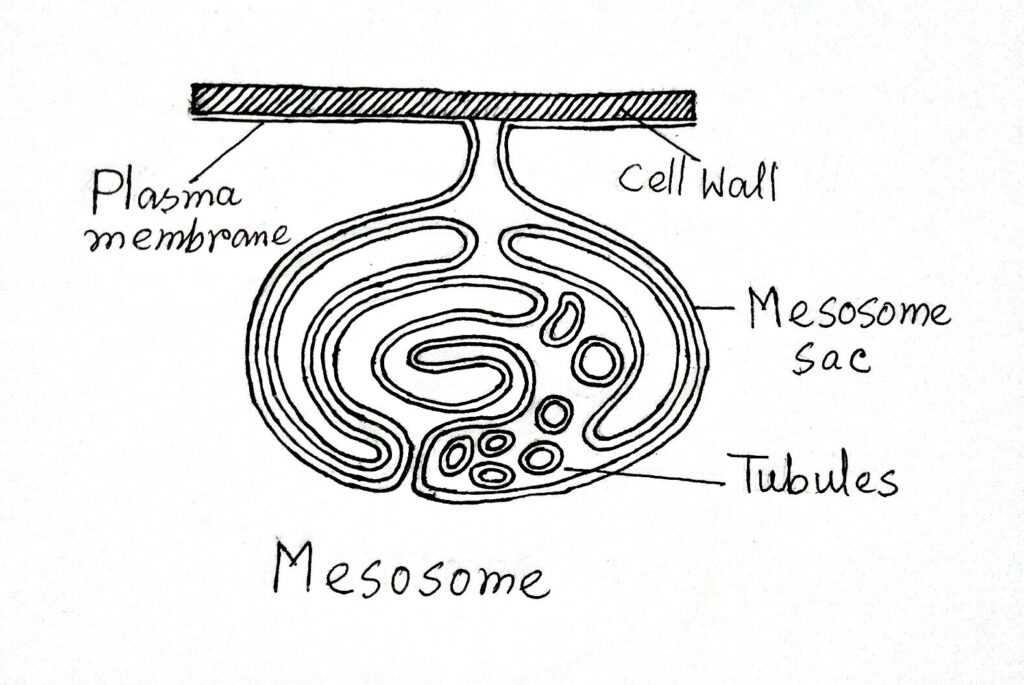 schematic diagram of bacterial cell