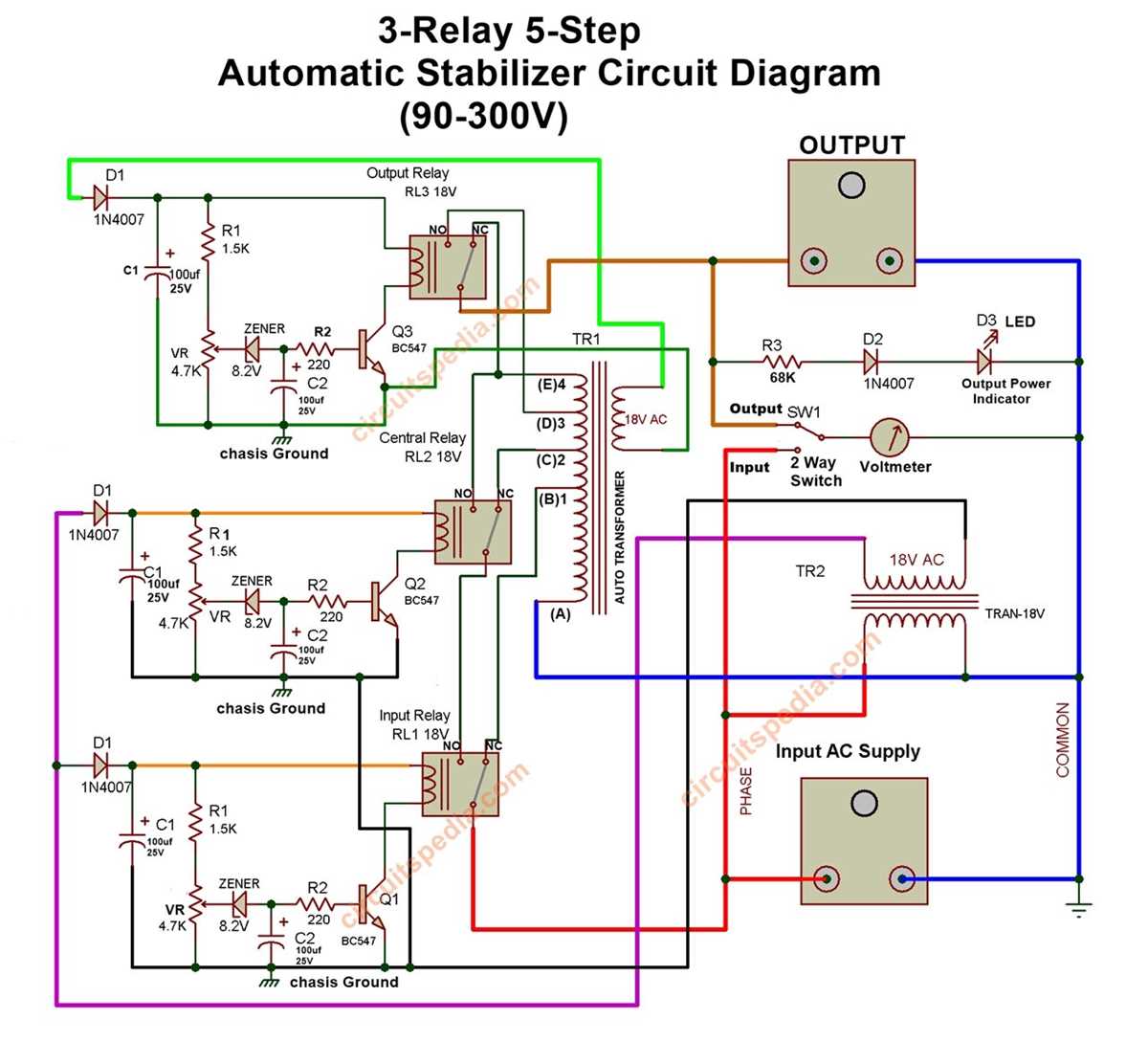 circuit diagram of relay