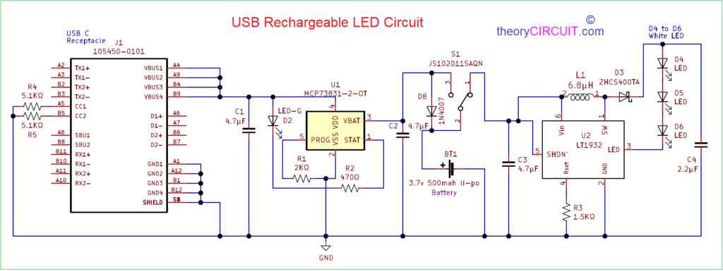 flashlight circuit diagram