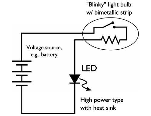 flickering led circuit diagram