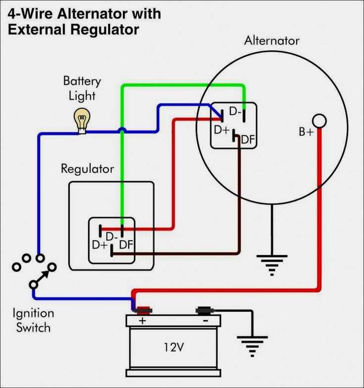 ford internal regulator 3 wire alternator wiring diagram