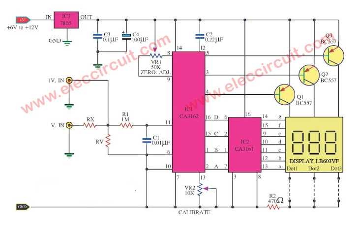 schematic diagram of digital voltmeter schematic diagram of digital voltmeter