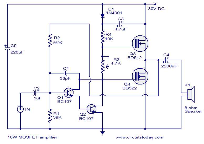 mosfet wiring diagram