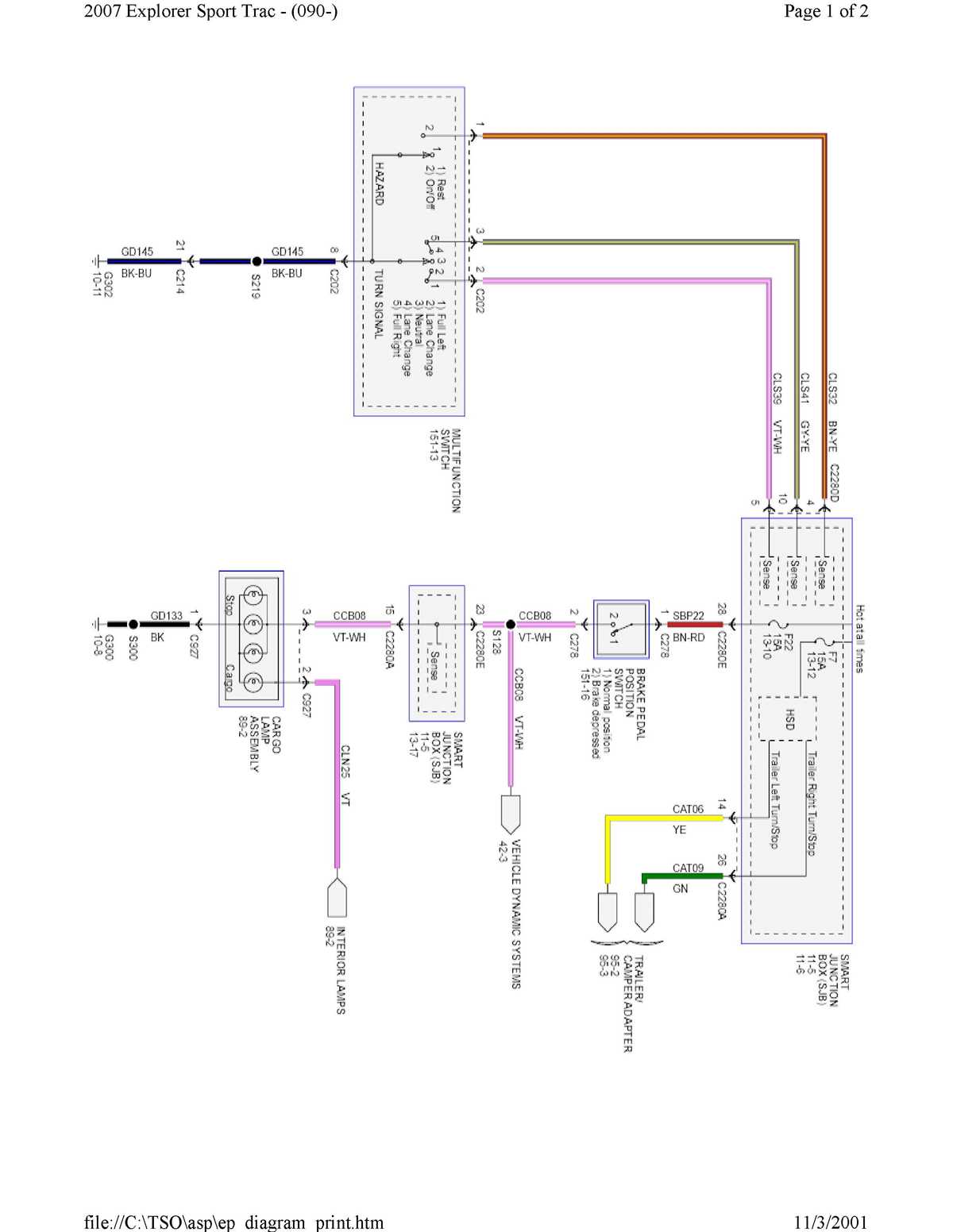2007 ford explorer wiring diagram