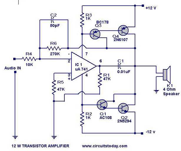high power amplifier schematic diagram