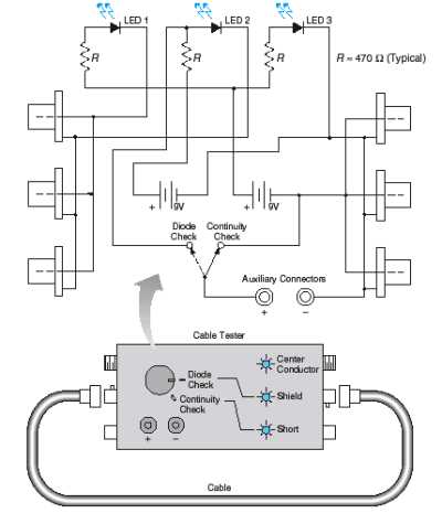 cable tester circuit diagram