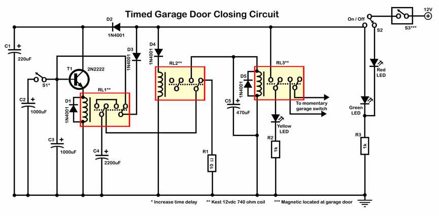 circuit diagram garage door opener circuit board schematic