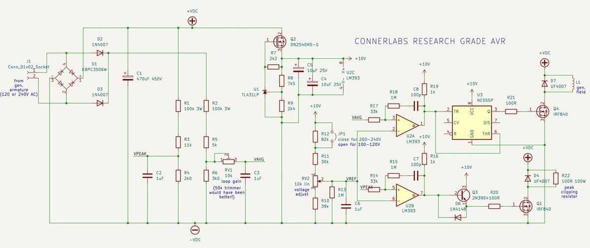 generator avr circuit diagram
