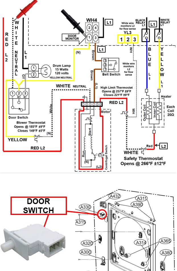 ge dryer door switch wiring diagram