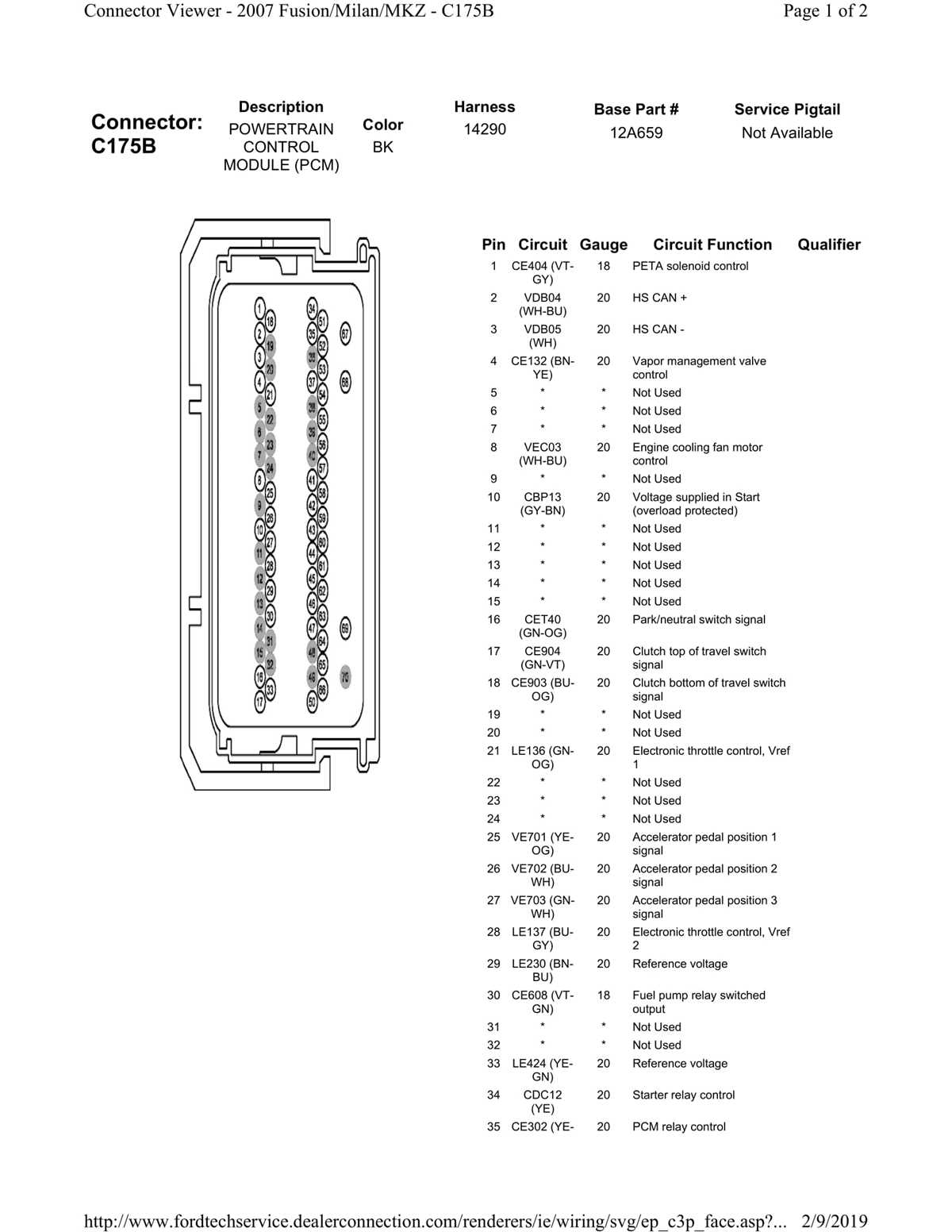 2012 ford fusion headlight wiring diagram