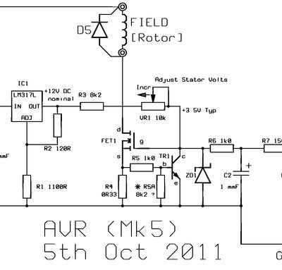 generator avr circuit diagram