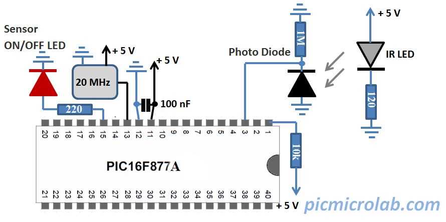ir proximity sensor circuit diagram