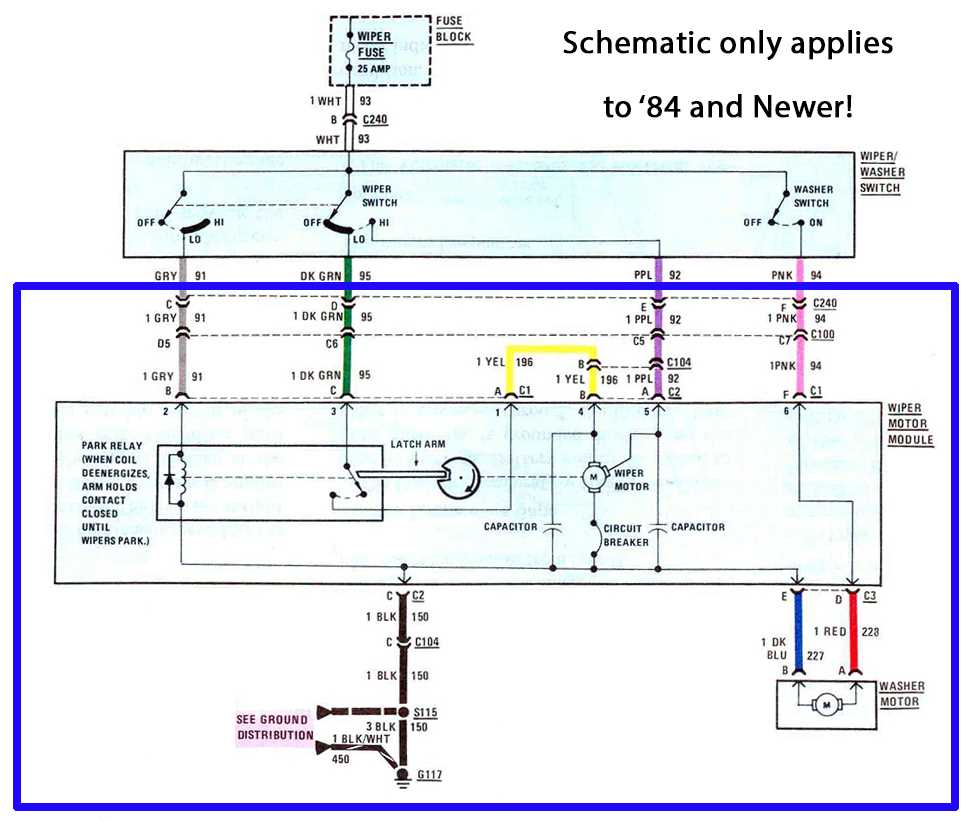 gm 3 wire wiper motor wiring diagram