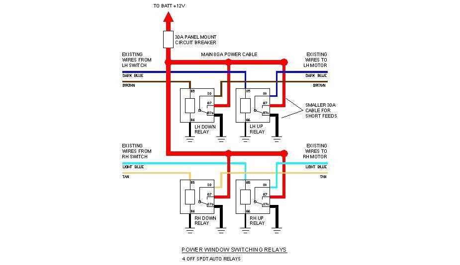 power window relay wiring diagram