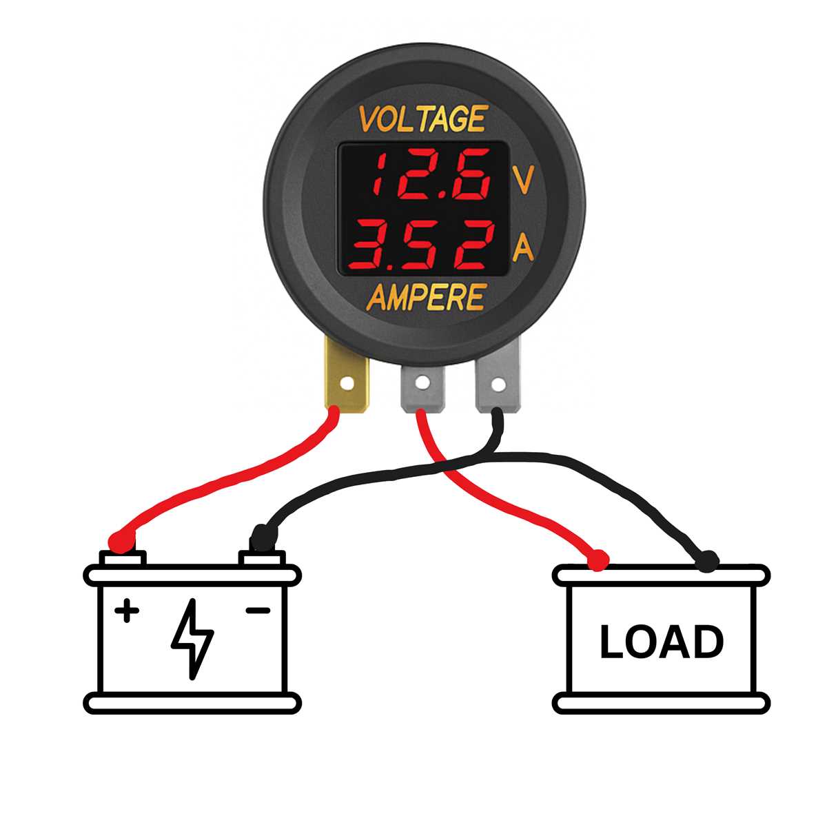 12 volt amp meter wiring diagram